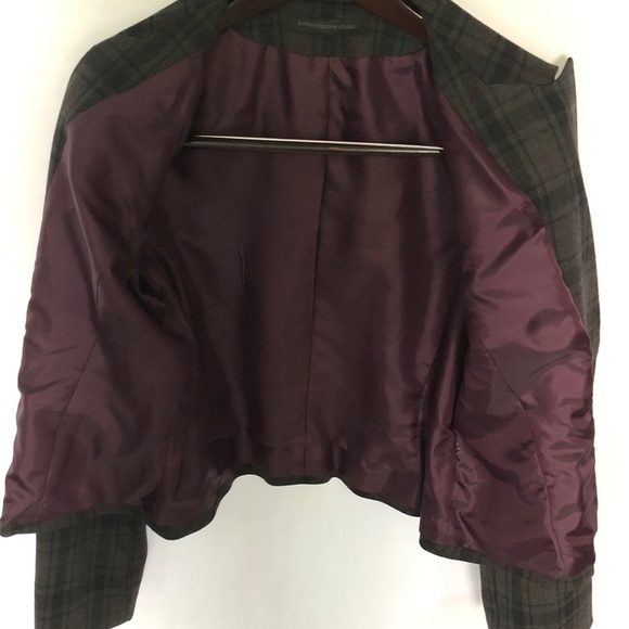 Express Pant Suit. Black/Gray Plaid Size 8 - Picture 7 of 16